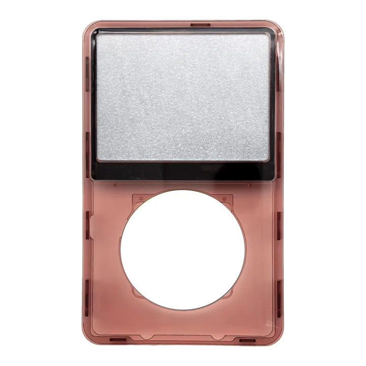 Frontale iPod Classic 6G / 7G — Rosso bruciato trasparente · plastica